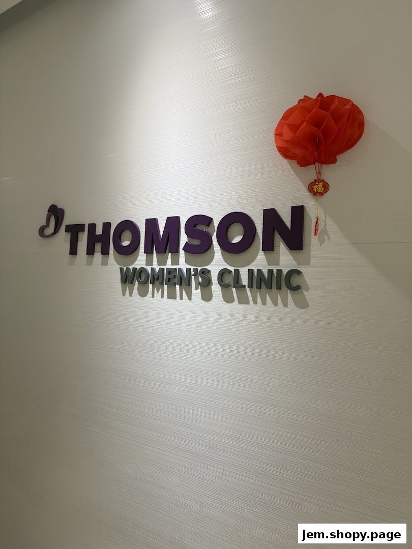 The Thomson Women's Clinic sign with a decorative red lantern.