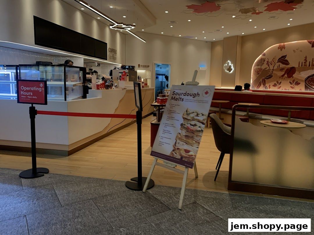 A menu board displays various sourdough melts and their descriptions at Tim Hortons.