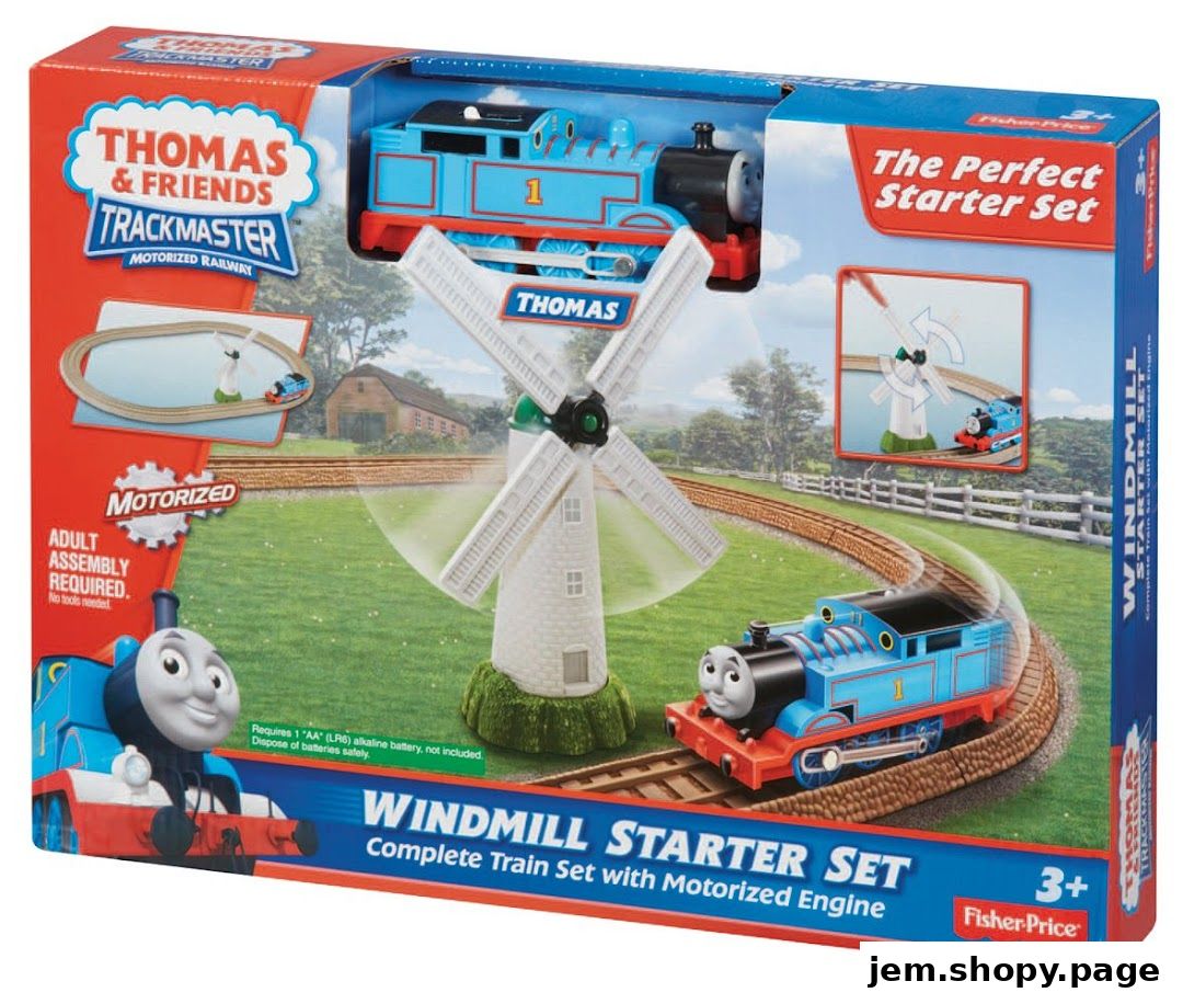 Thomas & Friends Trackmaster Windmill Starter Set with a motorized engine and track.