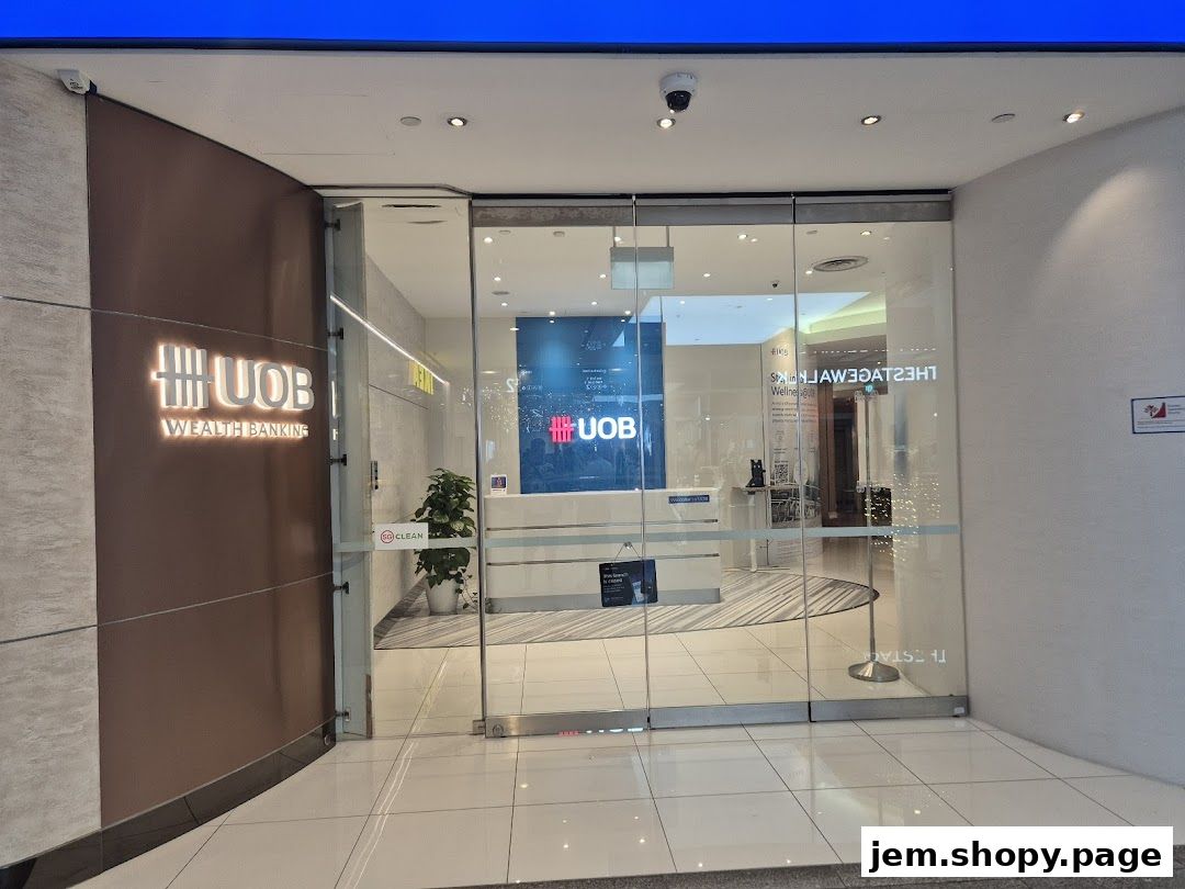 The entrance to UOB Wealth Banking Centre at Jem Branch.