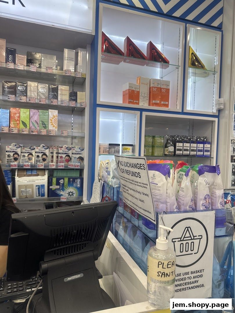 Interior view of Venus Beauty Jem shop with various beauty and personal care products displayed.