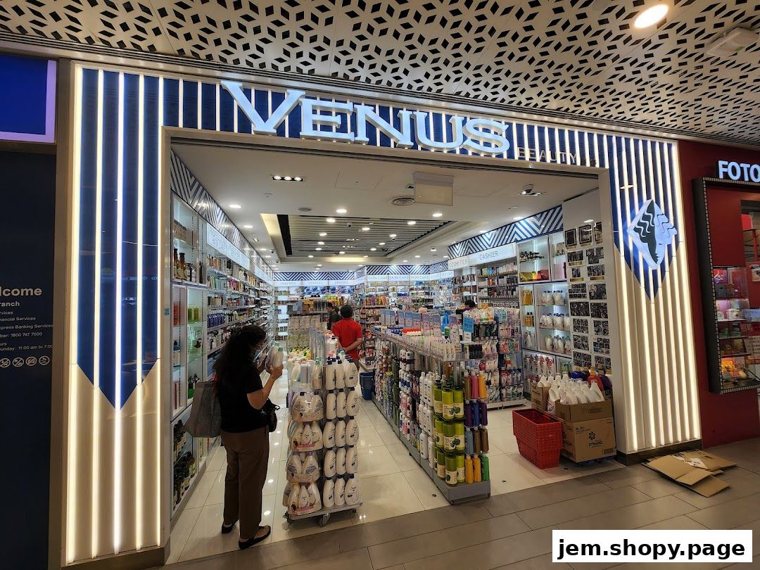 The exterior of Venus Beauty Jem, a well-stocked cosmetics and personal care store.