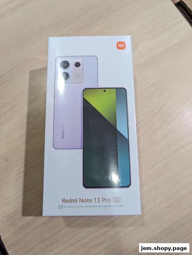 A box for the Xiaomi Redmi Note 13 Pro 5G smartphone.