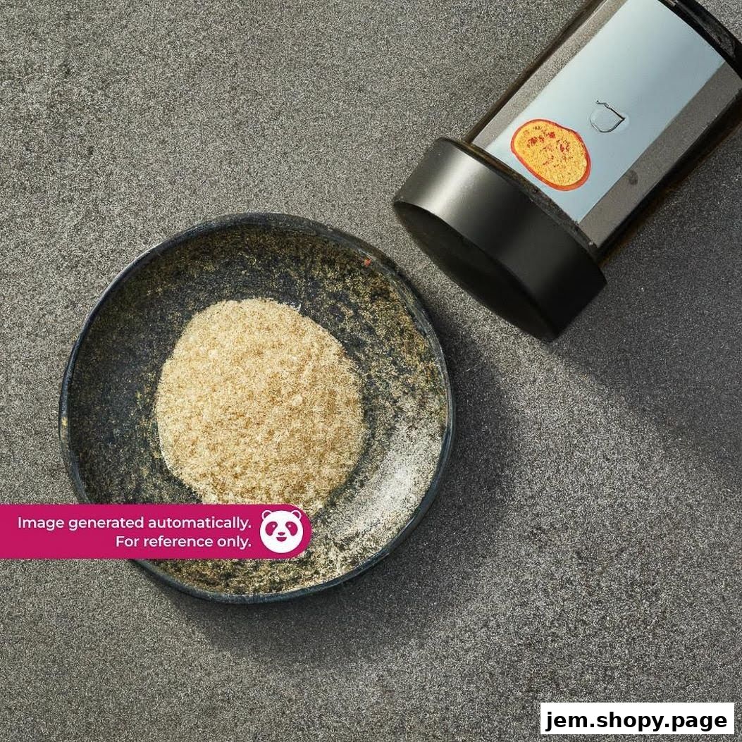 A bowl of finely ground seasoning next to a spice shaker.