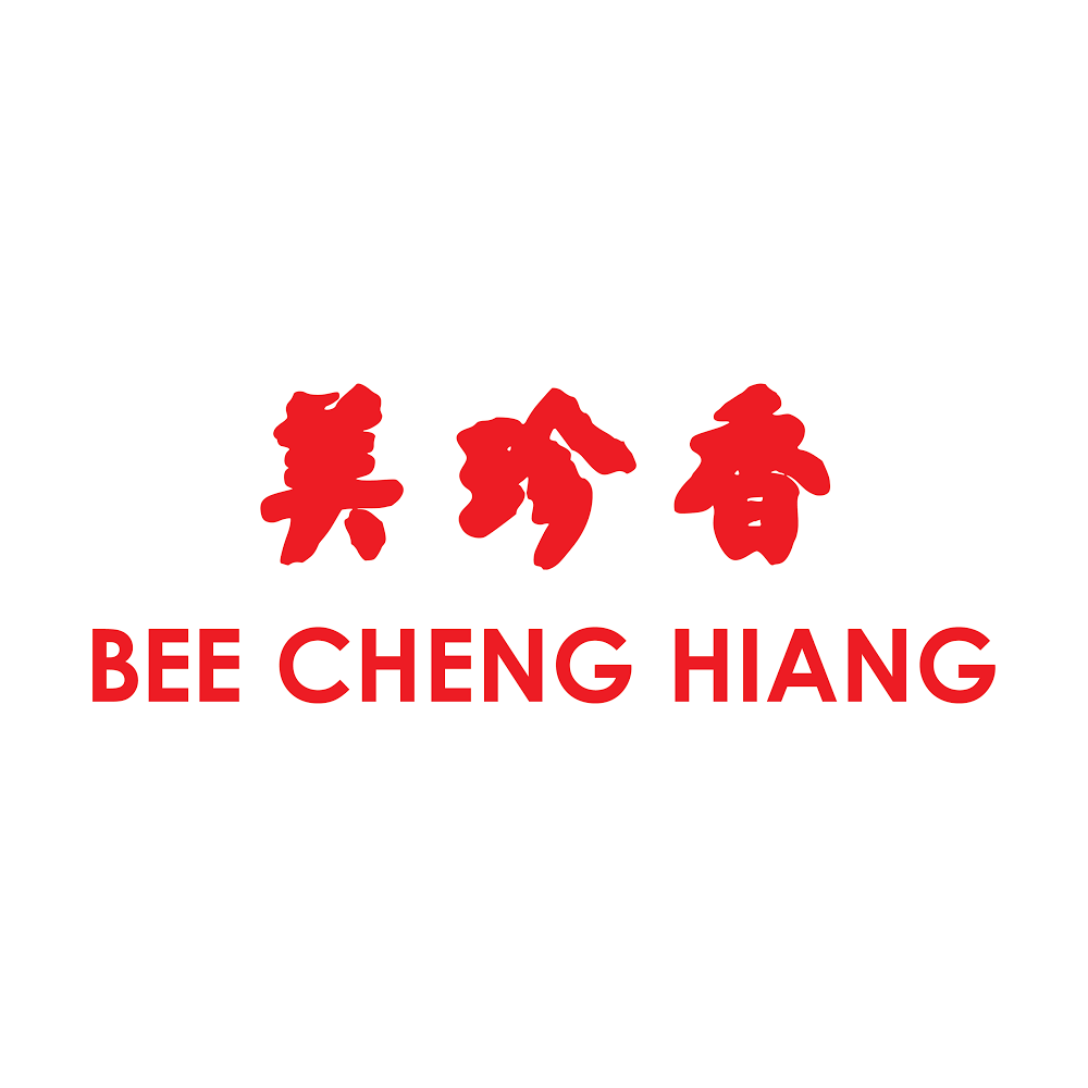 The image displays the red logo of Bee Cheng Hiang with Chinese characters on a white background.