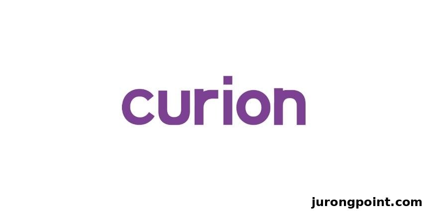The image displays the purple 'curion' logo on a clean white background.