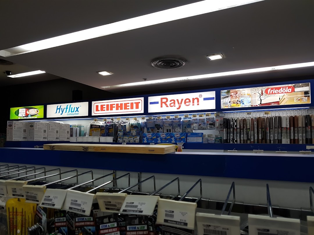 Interior view of Selffix DIY, showcasing a wide range of home improvement and DIY products under various brands.