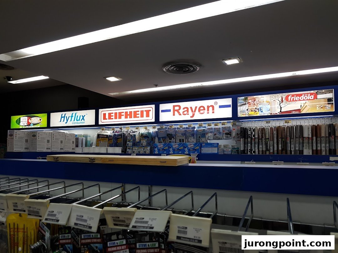 Interior view of Selffix DIY, showcasing a wide range of home improvement and DIY products under various brands.