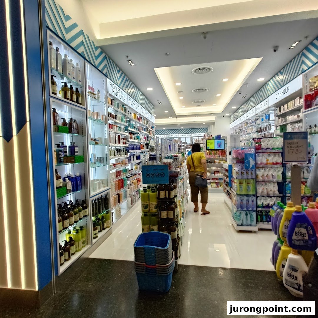 Interior view of Venus Beauty, showcasing aisles filled with diverse beauty and personal care products.