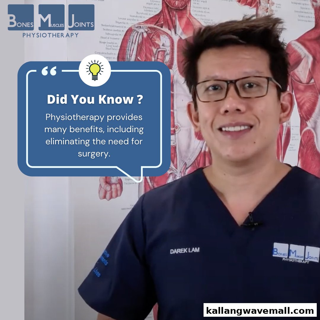 A physiotherapist explains the benefits of physiotherapy, including avoiding surgery.