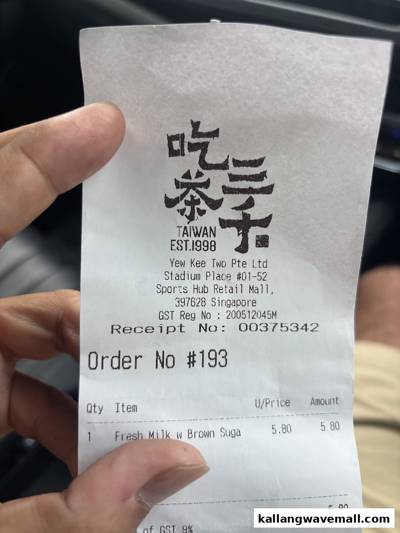 A close-up of a CHICHA San Chen receipt showing a single beverage purchase.