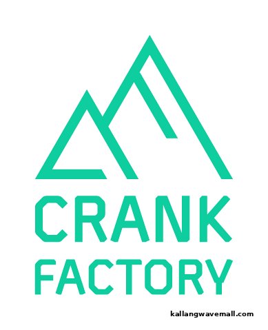 The official logo for Crank Factory by Climb Asia, featuring a stylized mountain design.
