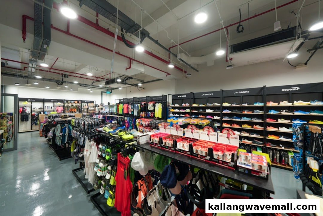 Interior view of Key Power Sports, showcasing a wide range of athletic footwear, apparel, and accessories.