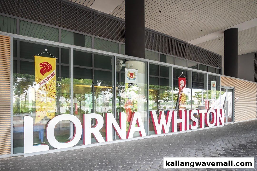 The exterior of Lorna Whiston Preschool Kallang Wave, featuring large signage and glass windows.