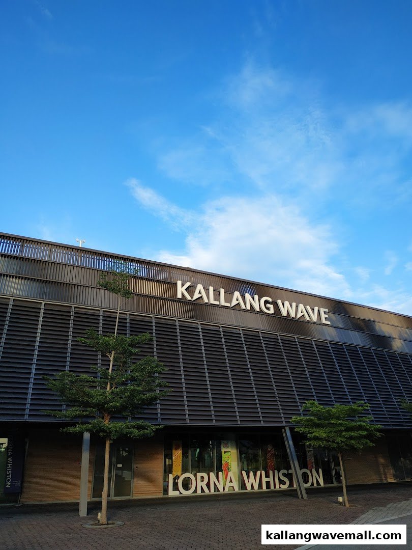 Exterior view of Lorna Whiston Preschool at Kallang Wave mall under a blue sky.