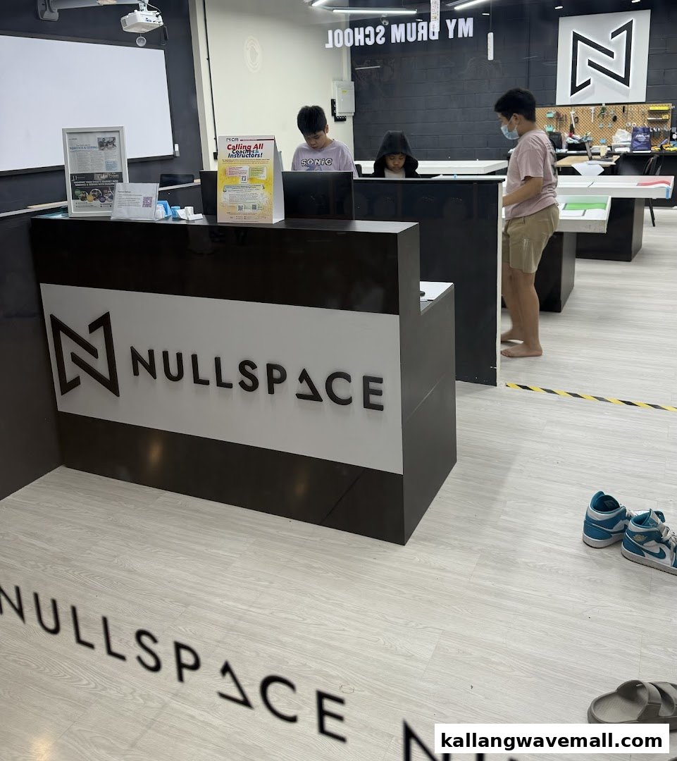 Interior view of Nullspace Robotics reception area with staff and learning materials.