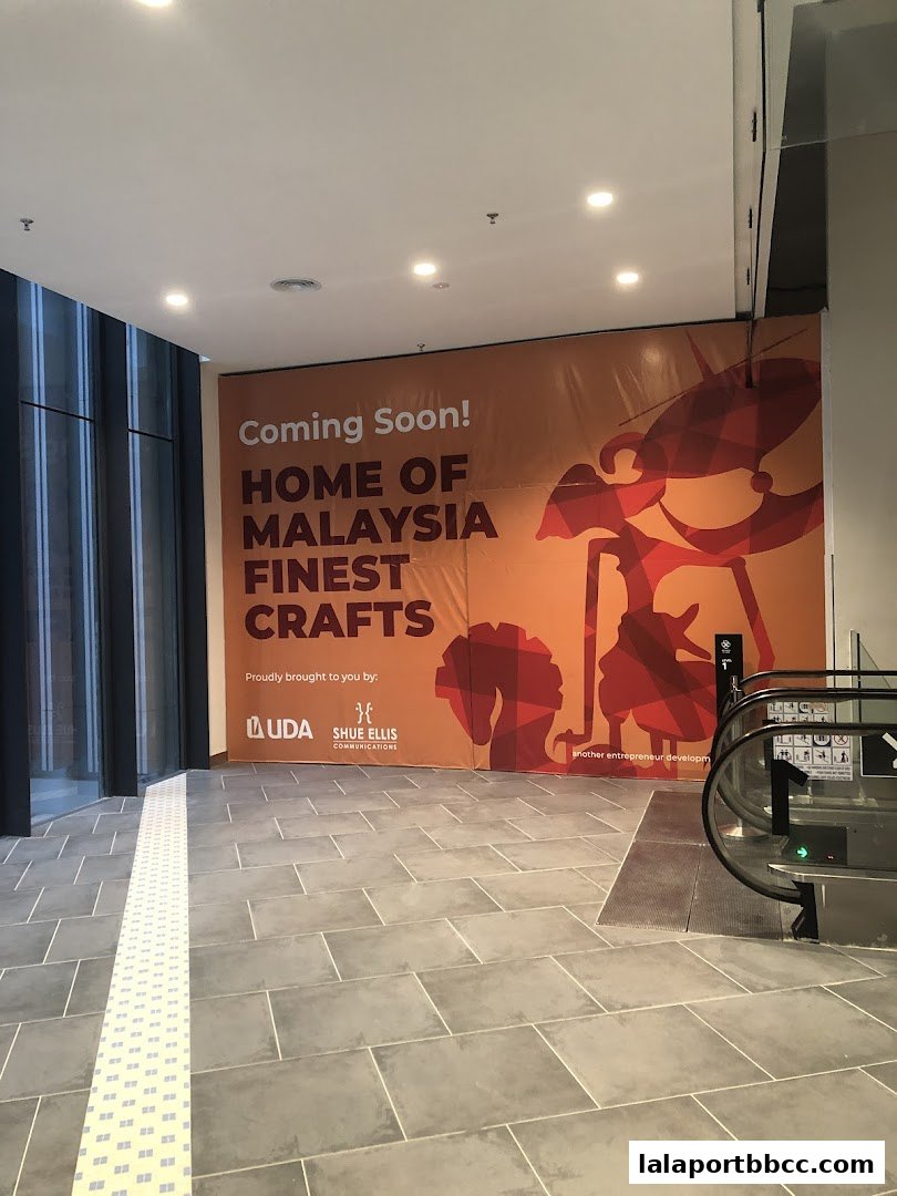 A 'Coming Soon' banner for 'Kirana by UDA Home of Malaysias Finest Crafts'.