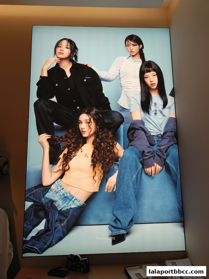 Calvin Klein advertisement featuring four young women in denim and casual wear.