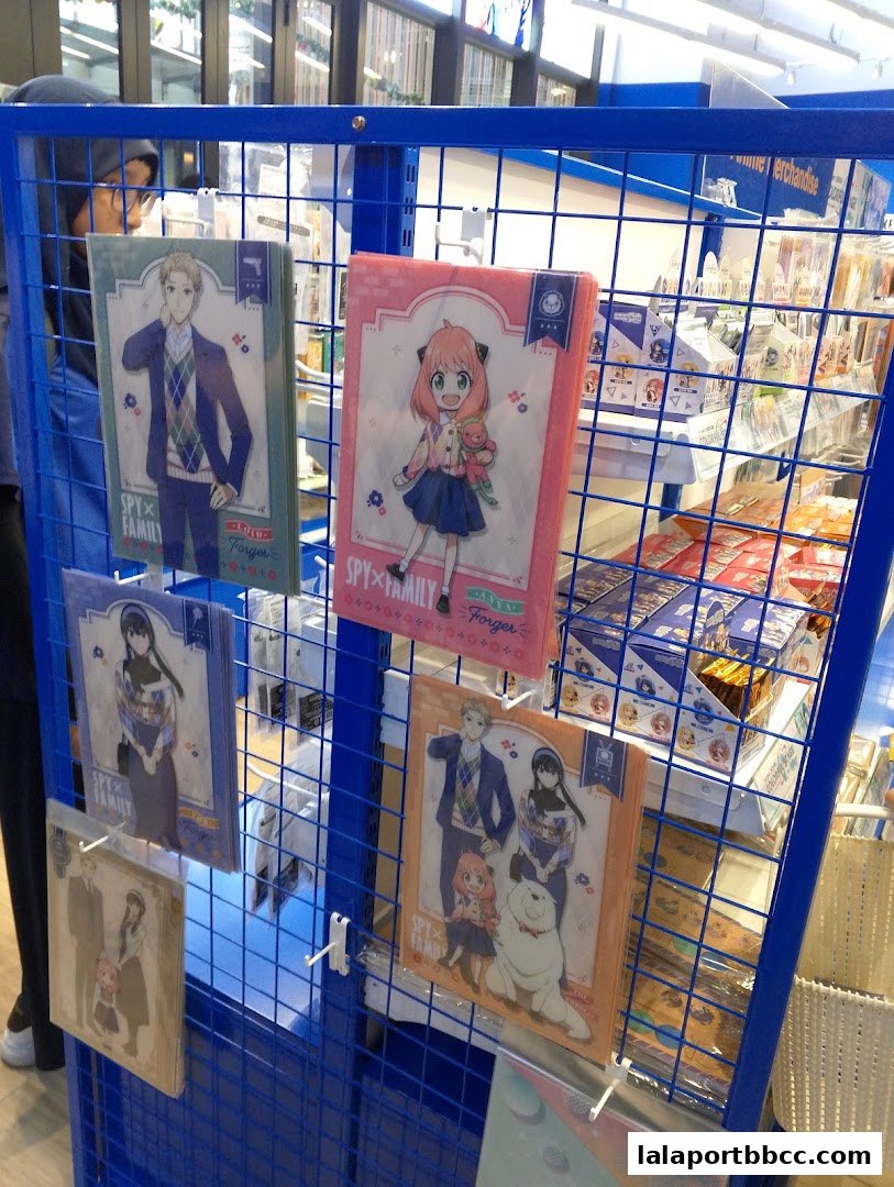 Animate store display featuring Spy x Family merchandise, including character art and various products.