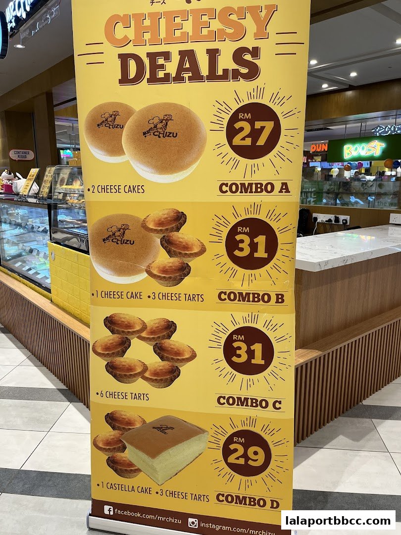 A promotional banner for Mr. Chizu featuring cheesy deals and combo offers.