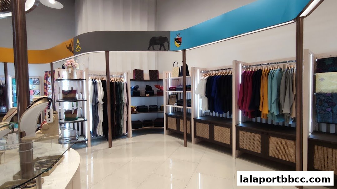 Interior view of Kirana by UDA Home of Malaysias Finest, showcasing clothing and accessories.