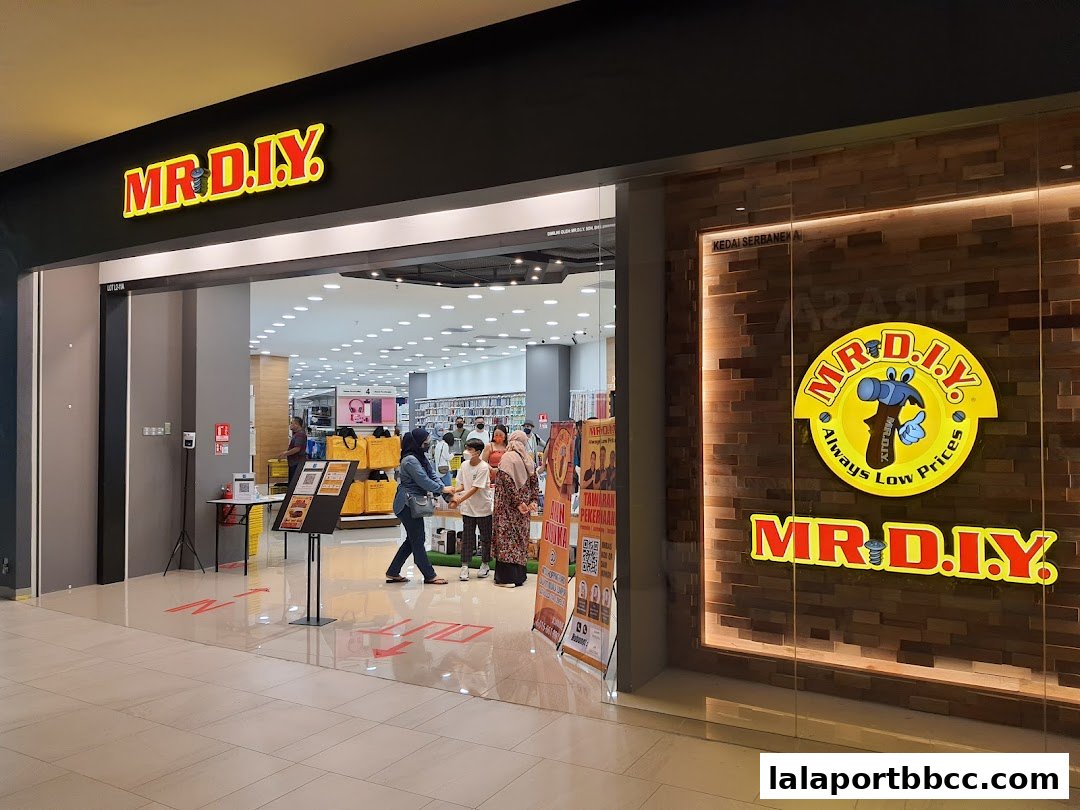 The entrance of MR.DIY store with its prominent signage and a glimpse of the interior.