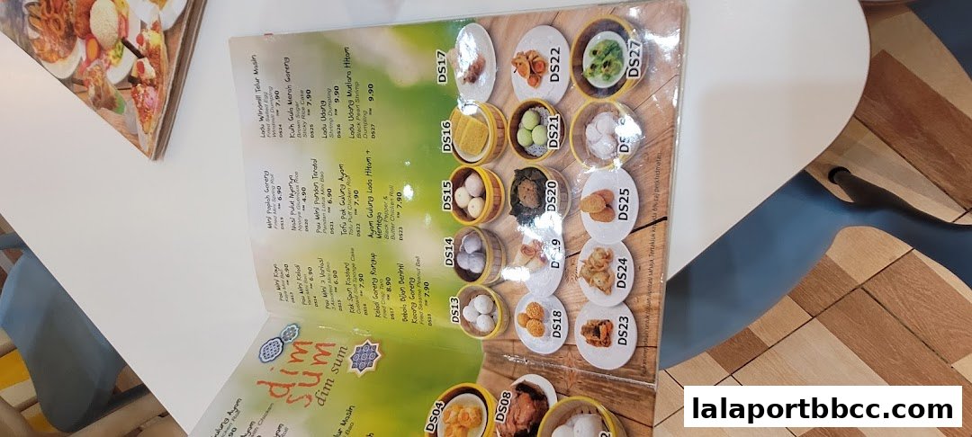 A menu for Dim Sum dishes with various food items and prices.