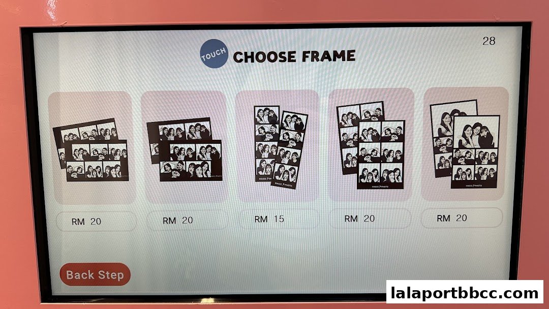 A screen displaying photo frame options with prices for Magic Photo.