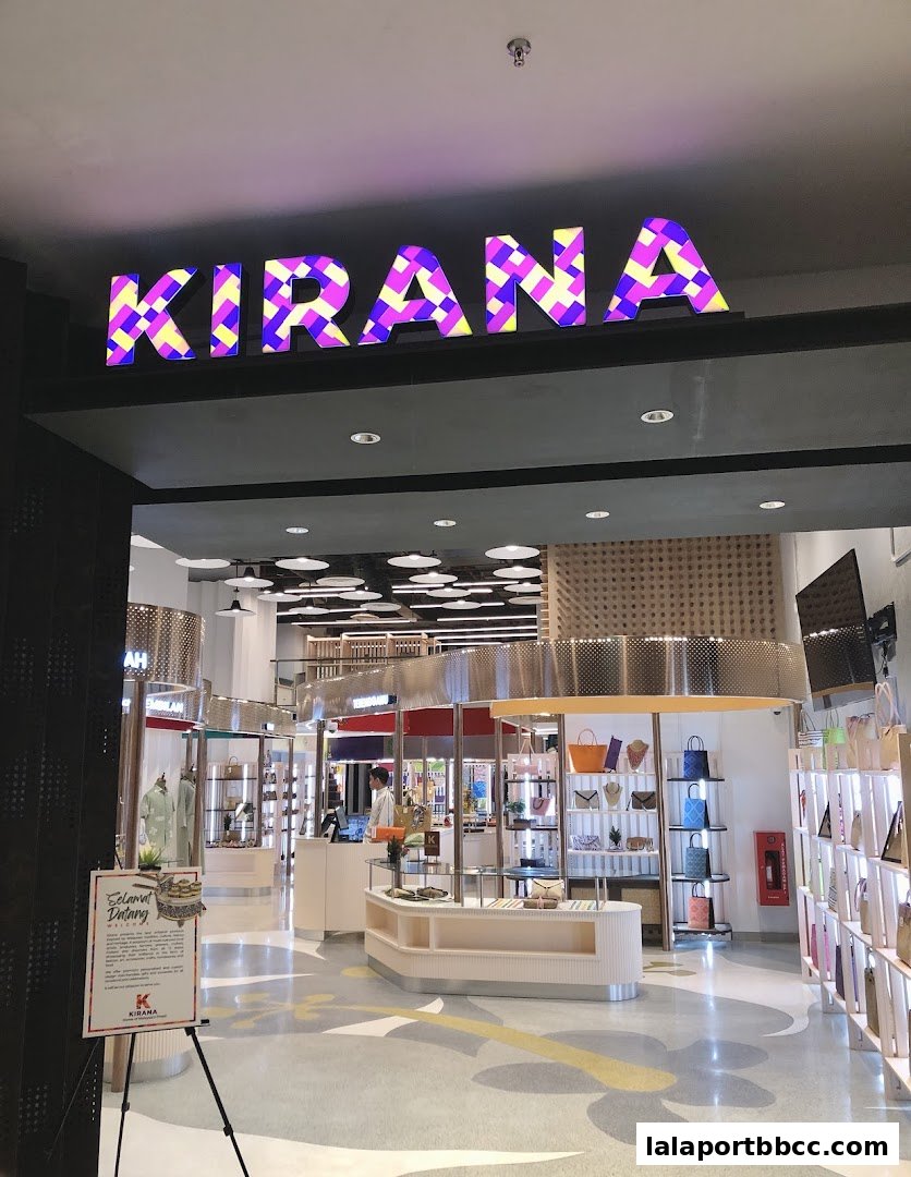 The entrance to Kirana, a shop featuring stylish bags and accessories.