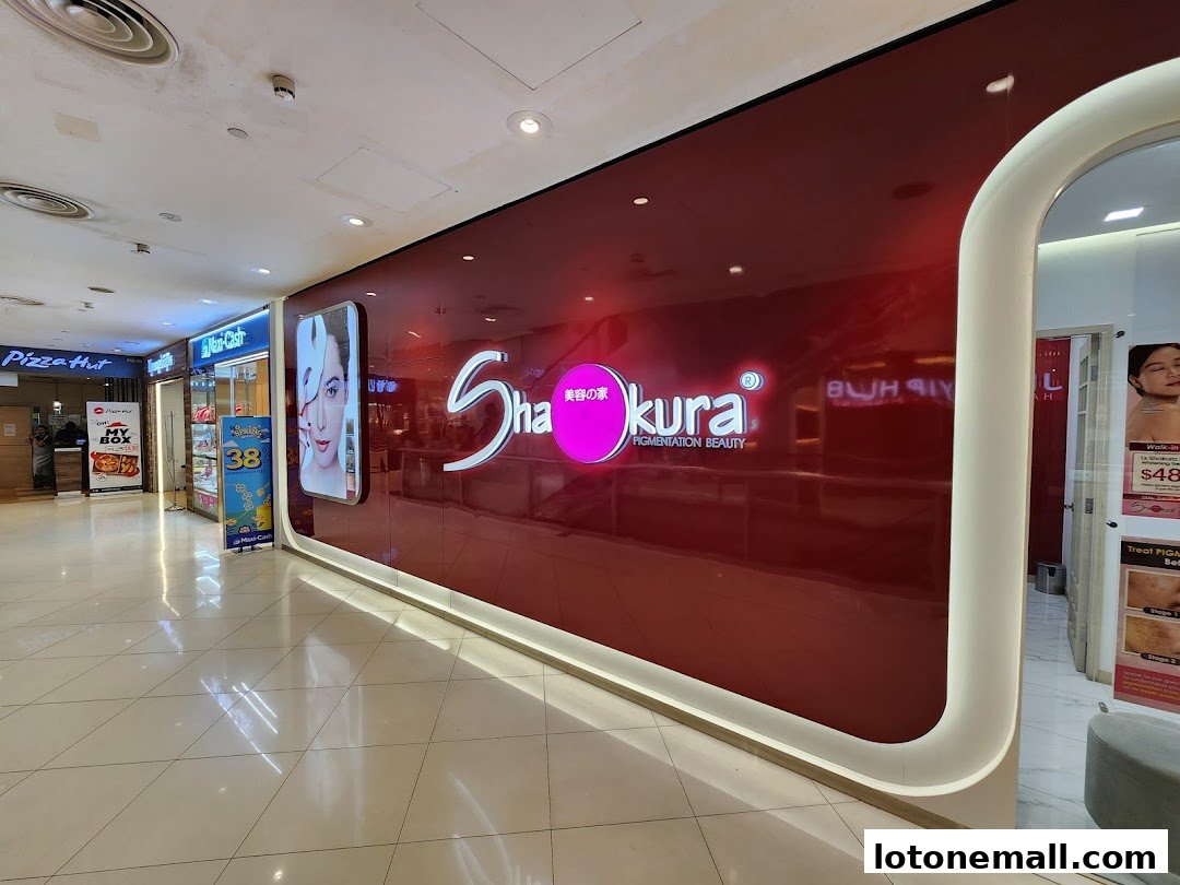 The Shakura Pigmentation Beauty shop front with its prominent signage and interior view.