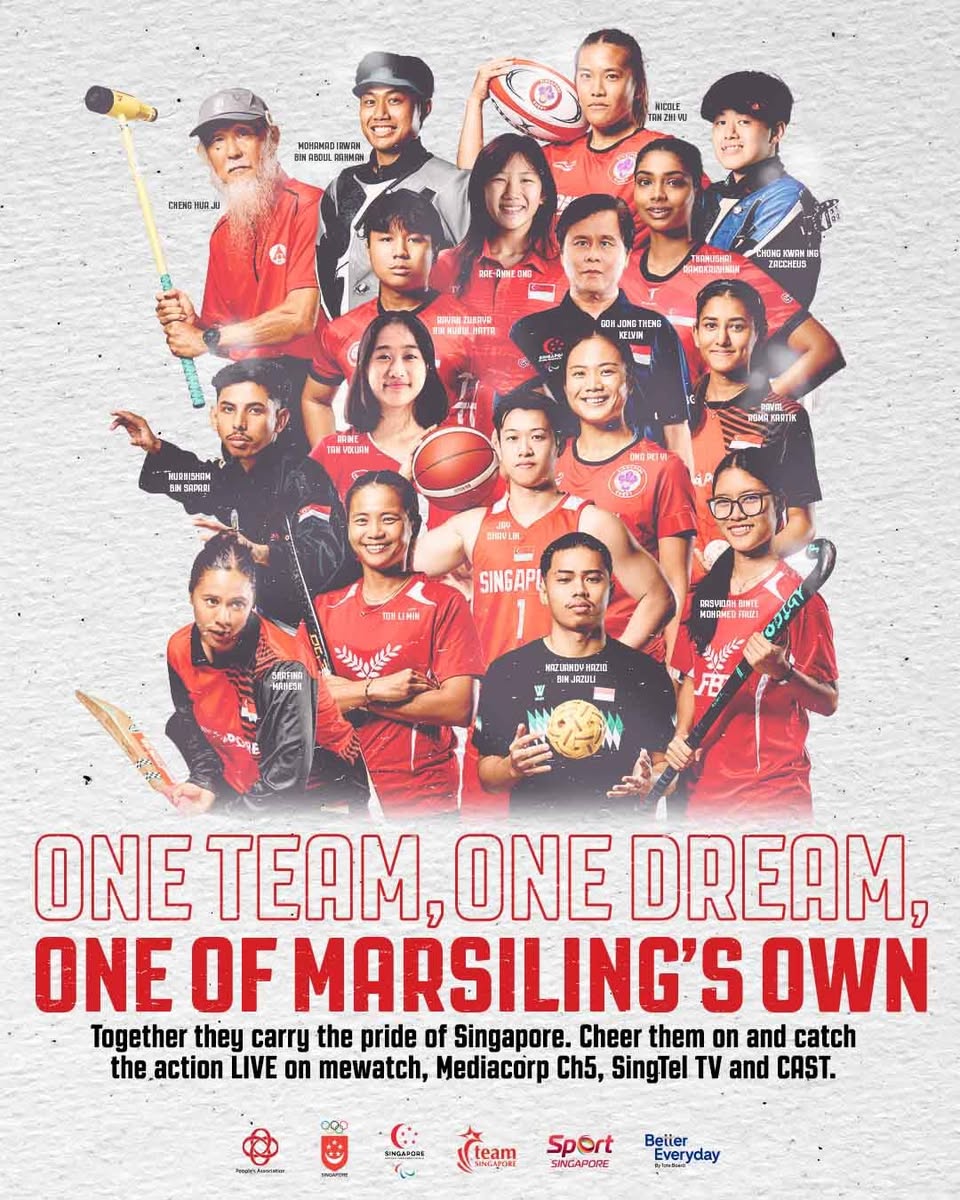 Singaporean athlete demonstrating strength and focus