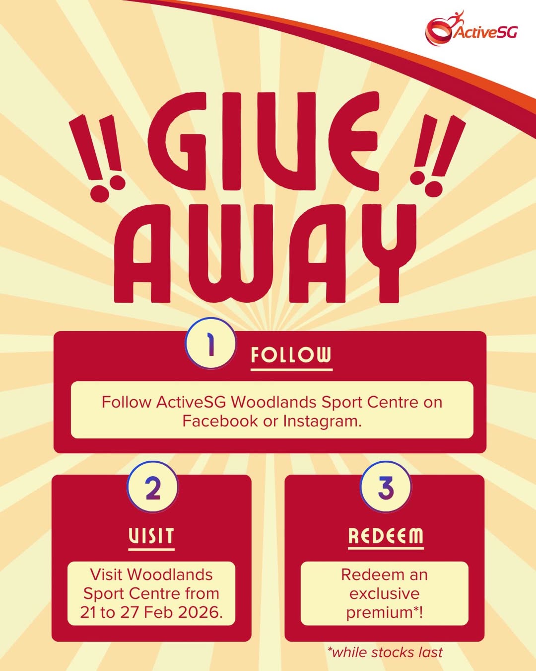 ActiveSG fitness giveaway promotional banner