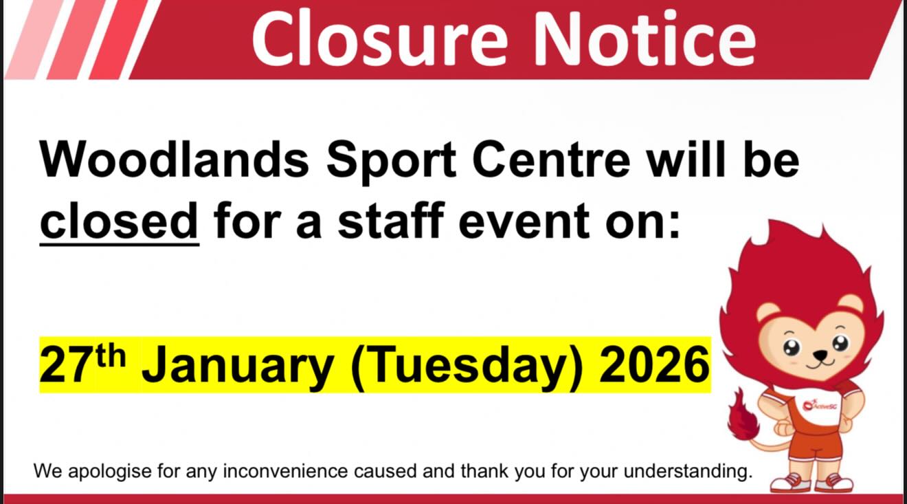 Notice of temporary closure at Woodlands Sport Centre