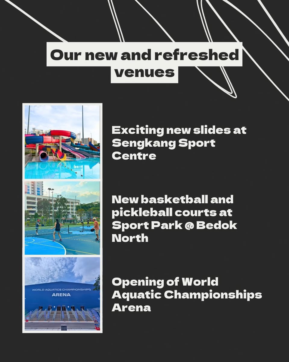 ActiveSG community engaging in various sports activities