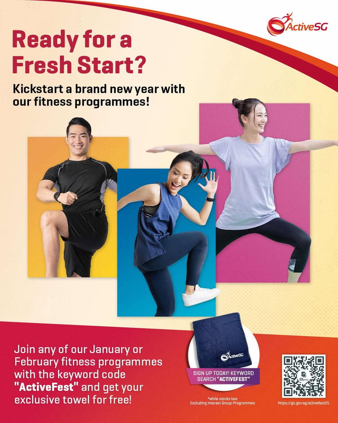 Group of people joyfully participating in a fitness class