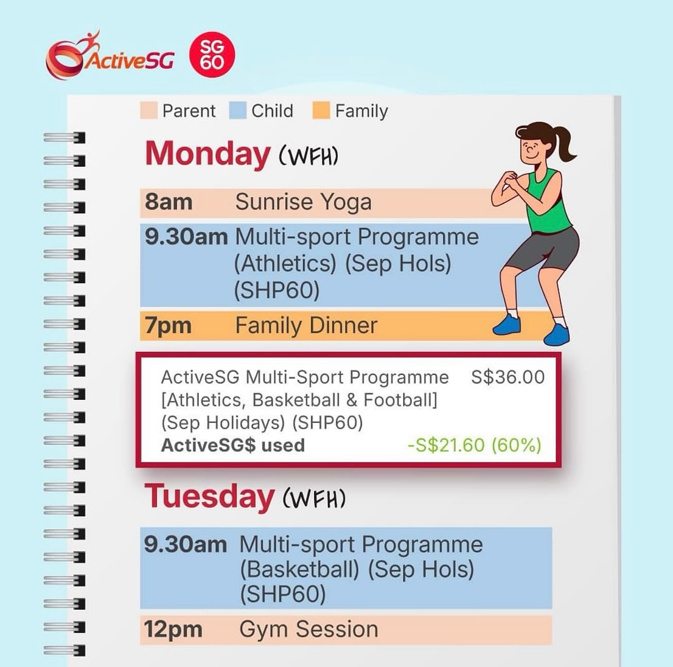 Participants in an ActiveSG School Holiday Programme