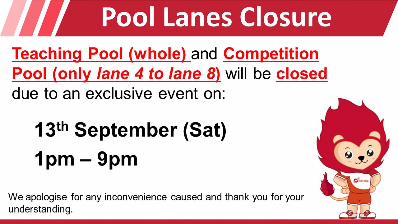 Notice about temporary pool closure