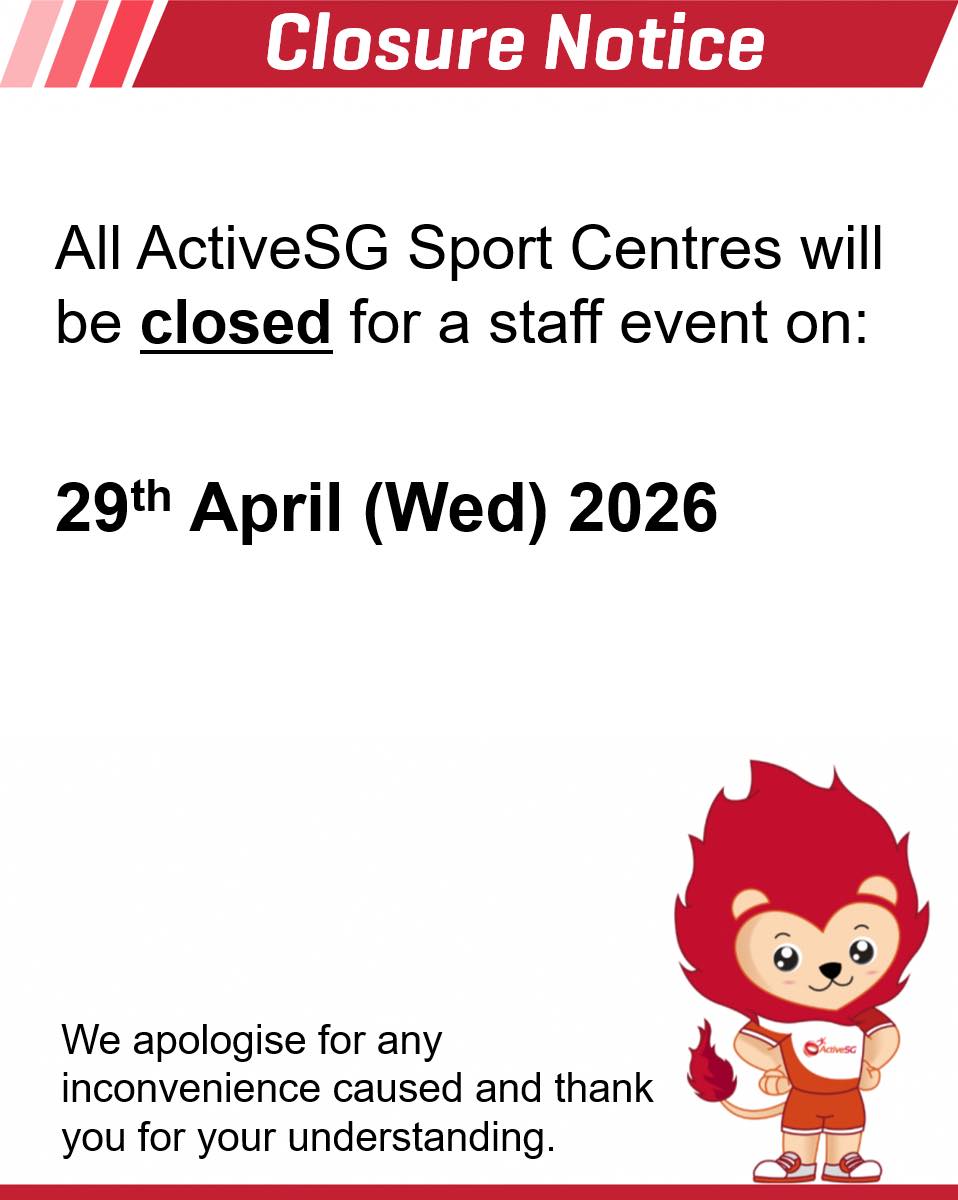ActiveSG Sport Centre facility during a quiet morning