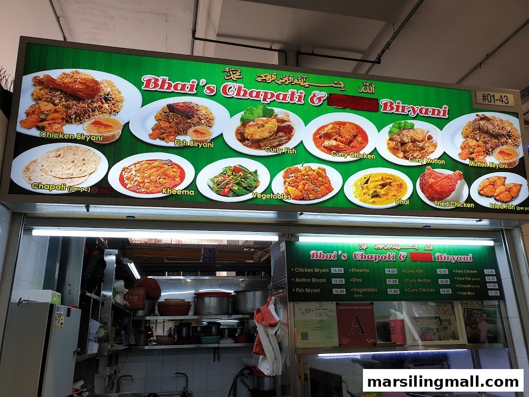 The vibrant storefront of Bhai's Chapati & Biryani, showcasing their delicious Indian cuisine.