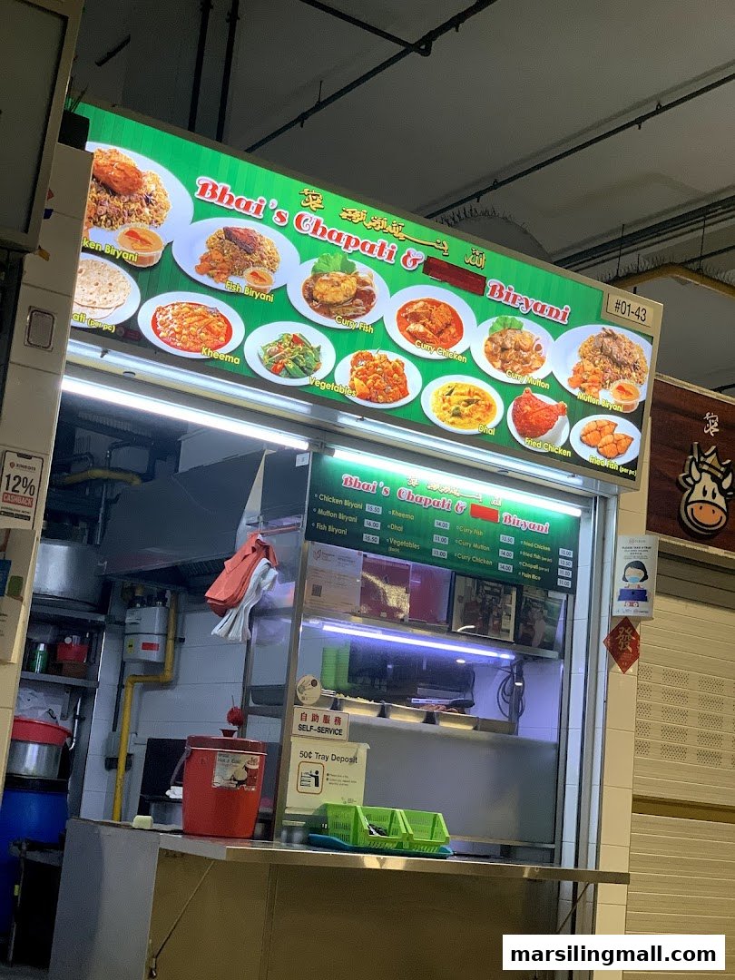 The vibrant storefront of Bhai's Chapati & Biryani, showcasing their delicious Indian dishes.