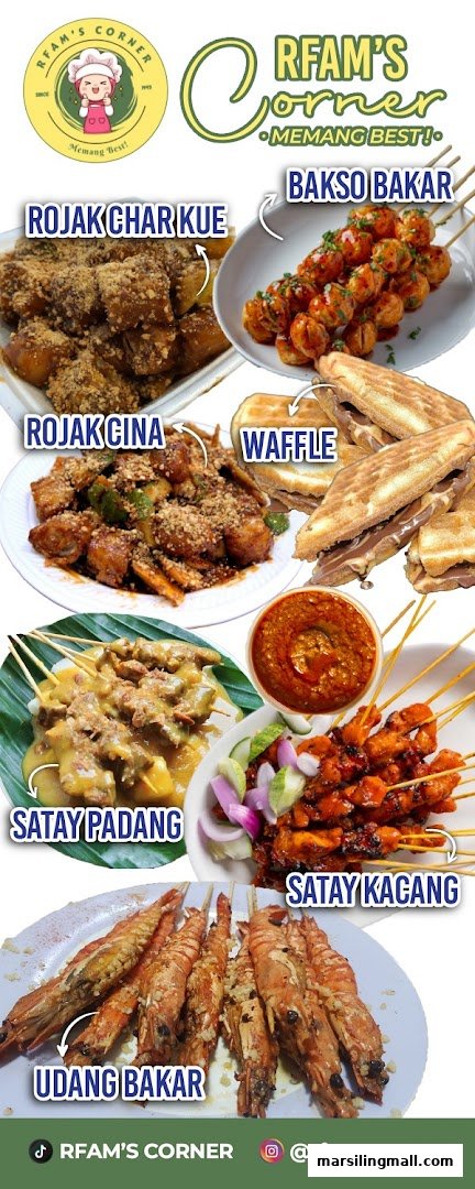 A vibrant collage showcasing various Indonesian and Malaysian dishes including satay, rojak, and bakso.