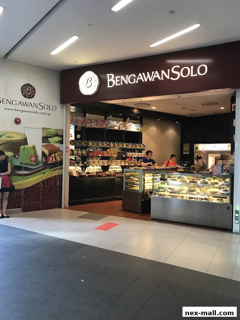 The exterior of Bengawan Solo, a shop selling cakes and pastries, with display cases visible.
