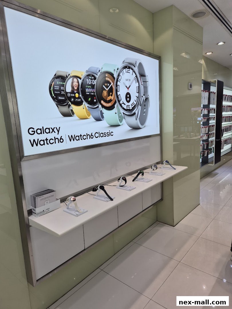 Samsung Galaxy Watch 6 Classic displayed with various color options and accessories.