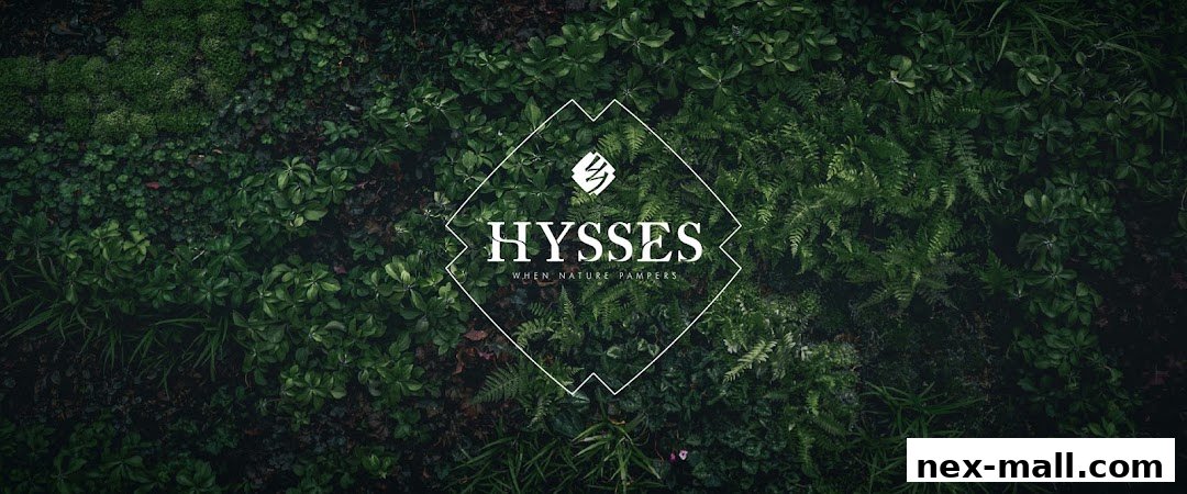 A lush green backdrop with the HYSSES logo and tagline 'When Nature Pampers'.