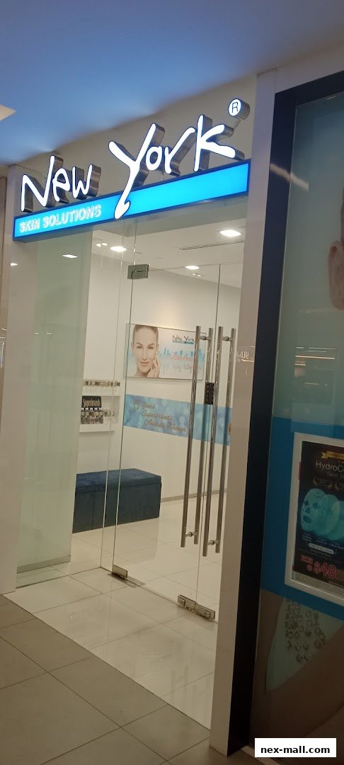 The entrance to New York Skin Solutions, a facial treatment expert.