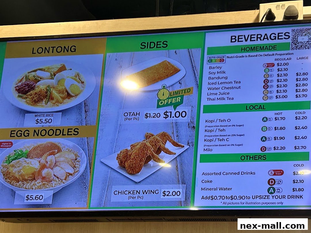 A menu board displaying various food and beverage options from Qi Ji.