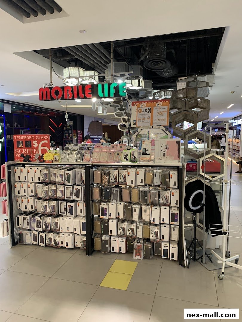 A shop front displaying a wide variety of phone cases and accessories.
