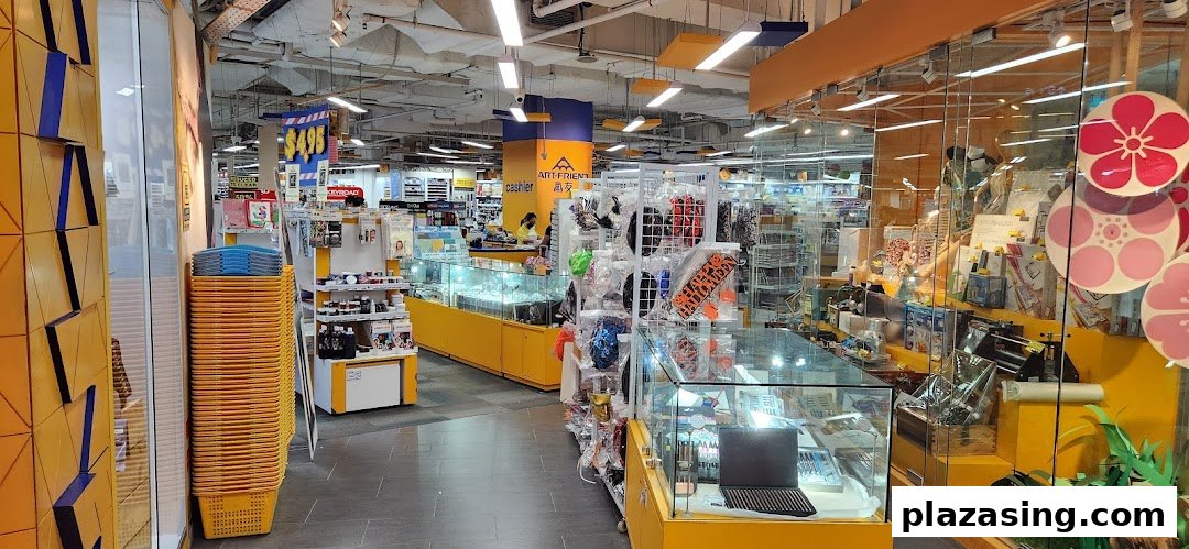 An interior view of Art Friend, showcasing a wide array of art and stationery supplies.