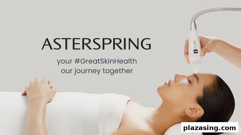A person receiving a facial treatment with an 'ergolift LPG' device at AsterSpring.
