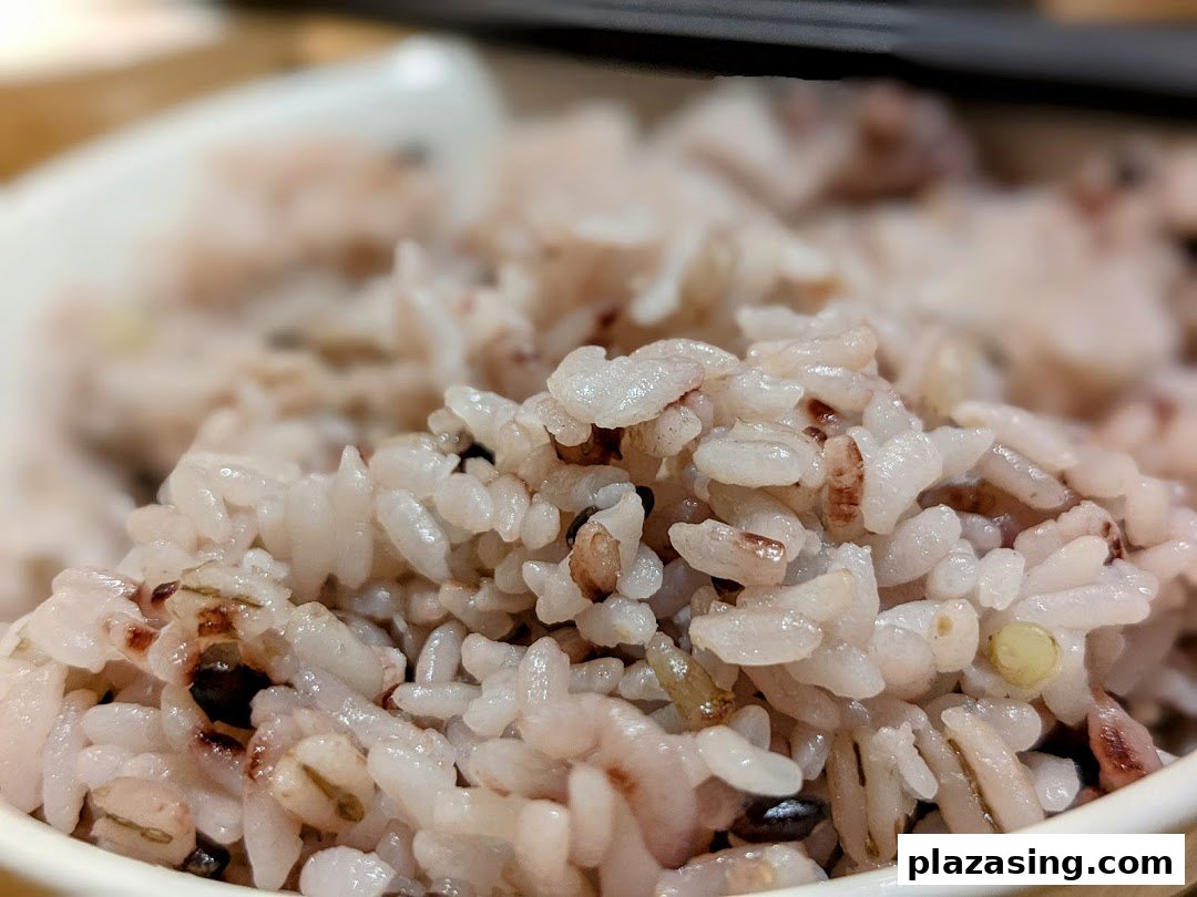 A close-up shot of a bowl of healthy, wholesome mixed grain rice.